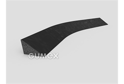 Mikroporézní profil trojúhelníkový, 12x20mm, hustota 500kg/m3, EPDM, -30°C/+80°C, černý
